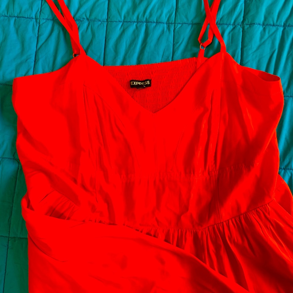 Red Express date night dress